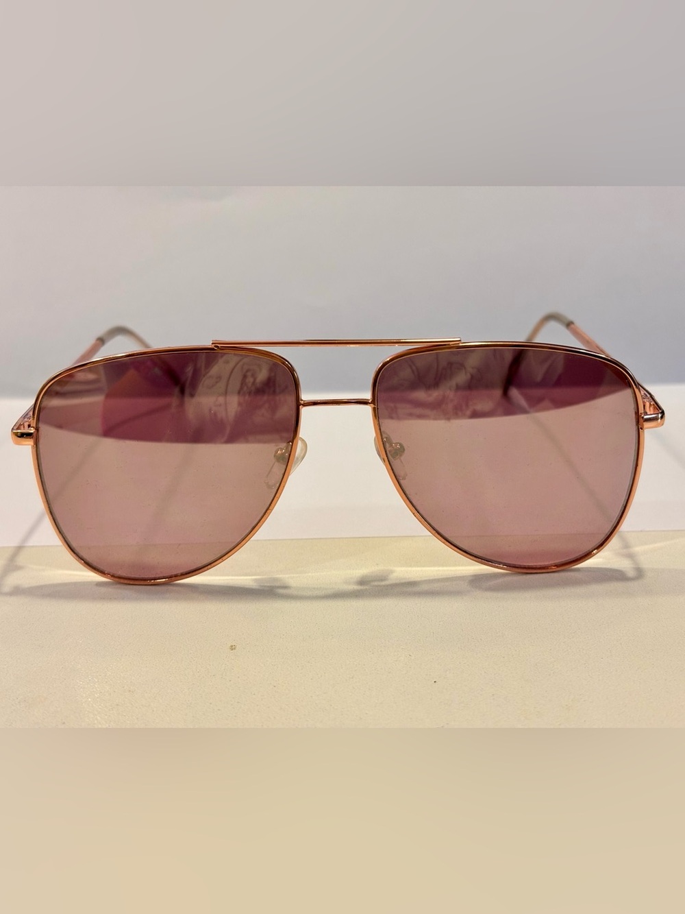 Kittenish Rose Gold Aviator Sunglasses